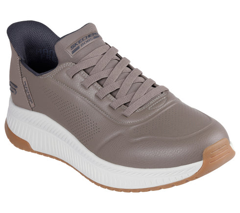 Pantofi sport, barbati, SKECHERS BOBS SQUAD 4 - DIRECT STEP 118424-TPE bej, piele ecologica